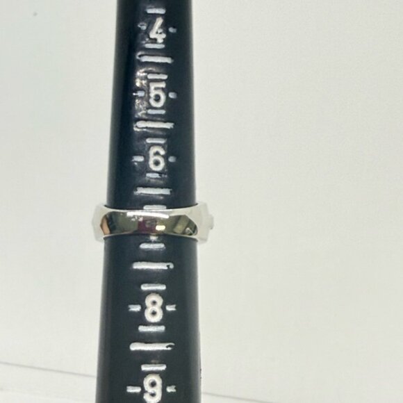 925  Stering Silver Square Pave Ring - Picture 6 of 8